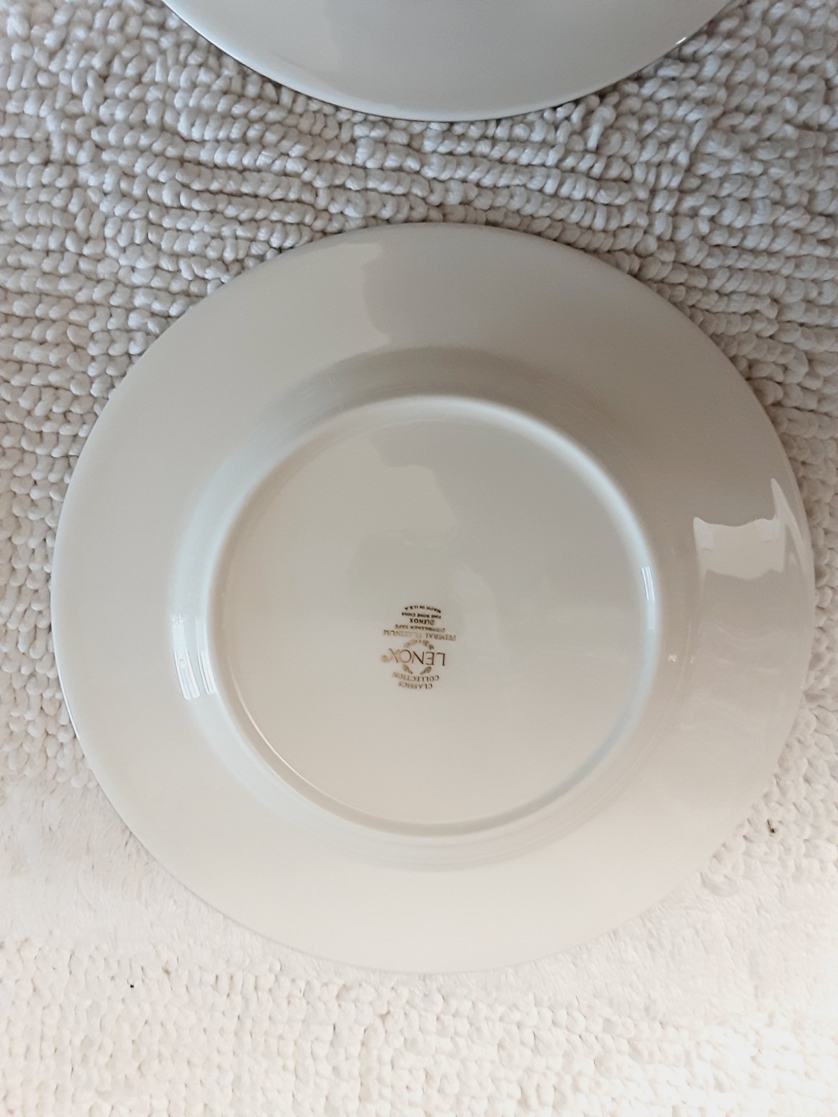 Lenox Federal Platinum Dessert Plates 8 inch Dishwasher Safe Set Of 4 White
