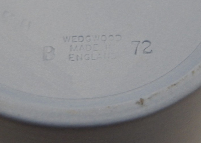 Wedgwood Jasperware Small Cup Blue Cream Grapes Vine England Vintage NOS