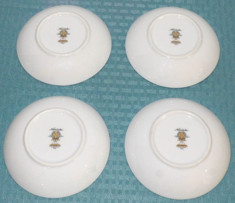 4 Vintage Noritake Japan Sonnet (6656) 5 1/2″ 4 oz. Fruit Dessert Sauce Bowls