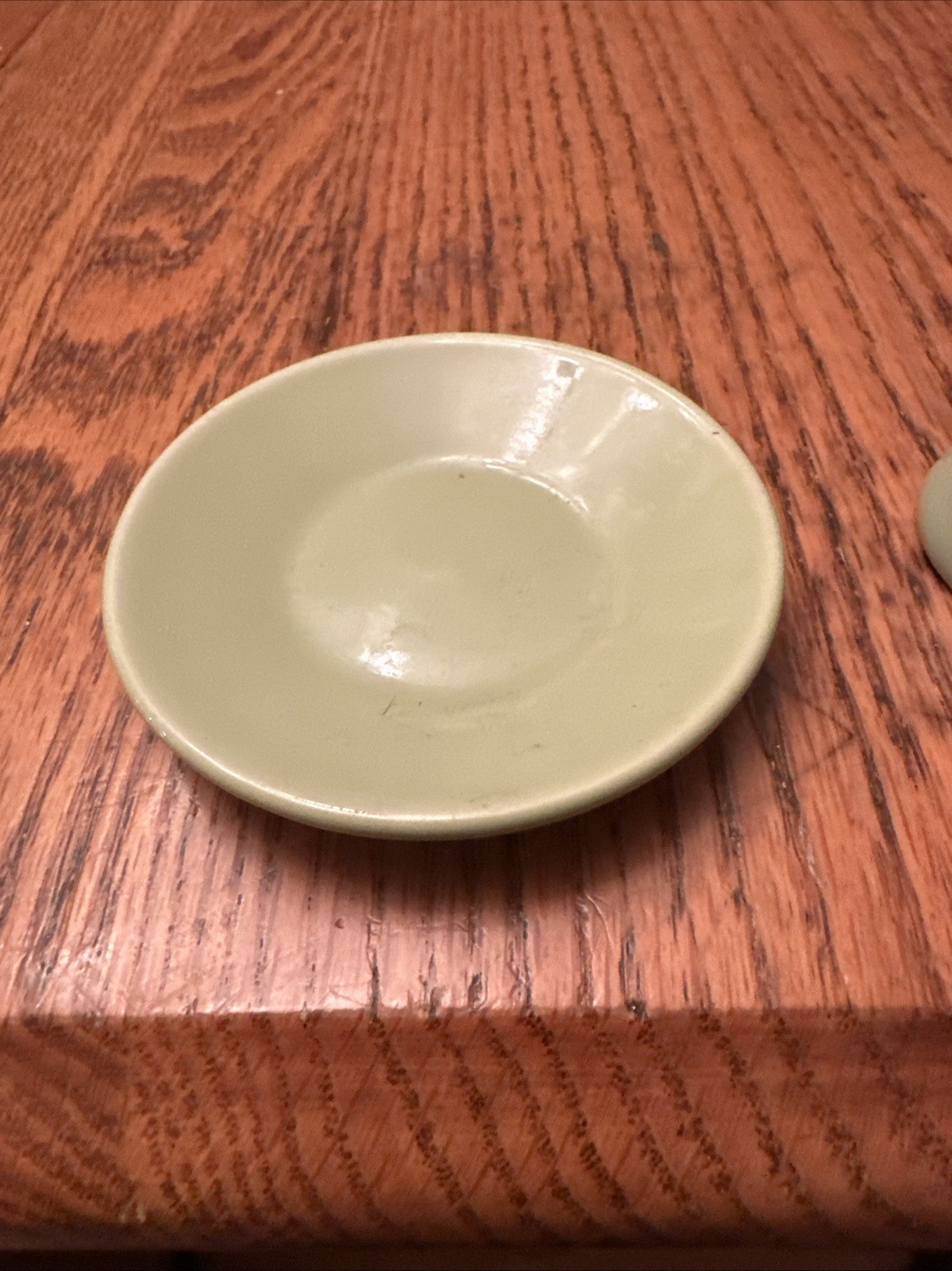 Creamer And Saucer Light Green Unbranded Small Display Vintage