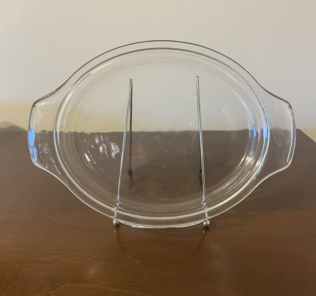 Anchor Hocking Milk Glass Blue Cornflower 1.5 Qt Oval Lid Covered Casserole #433