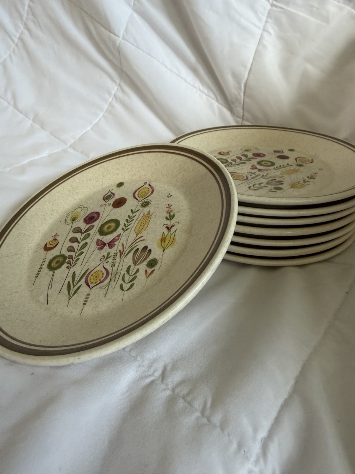 Lenox “Sprite” Temper-ware Bread Plates 6.5” In Diameter USA Set Of 8