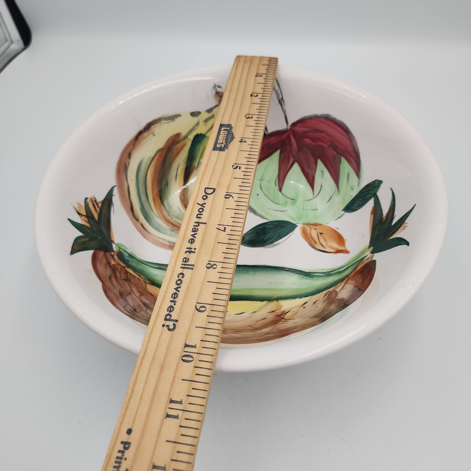 Vintage Westwood Finest Ironstone “Fruits And Veggies” Serving Bowl Ceramic