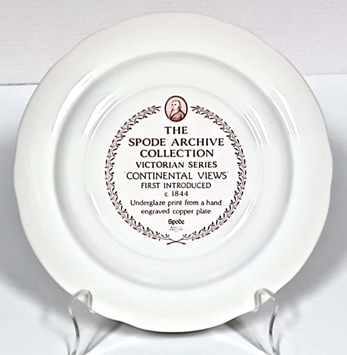 Spode Archive Collection Victorian Series Red 10.5″ Plate Continental Views