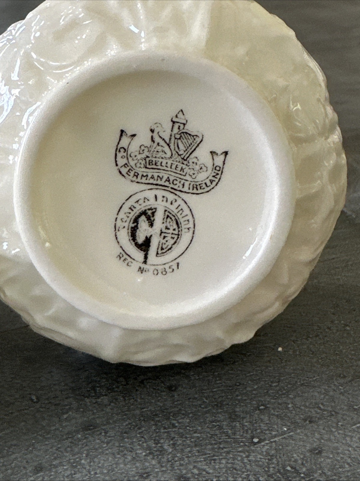 VTG Delicate Belleek Irish China SERENITY Floral Open Sugar and Creamer Set