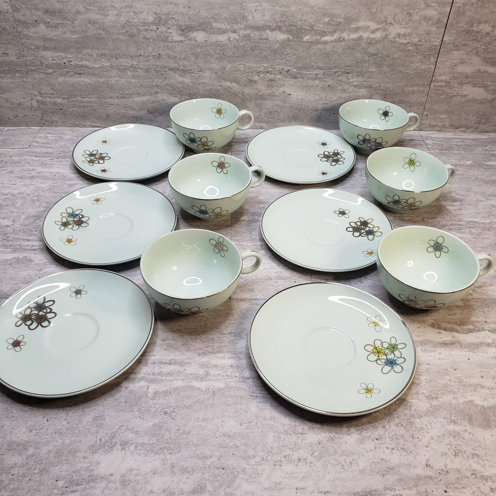 Vintage Nobility Permaware Mist Teacup and Saucer Set