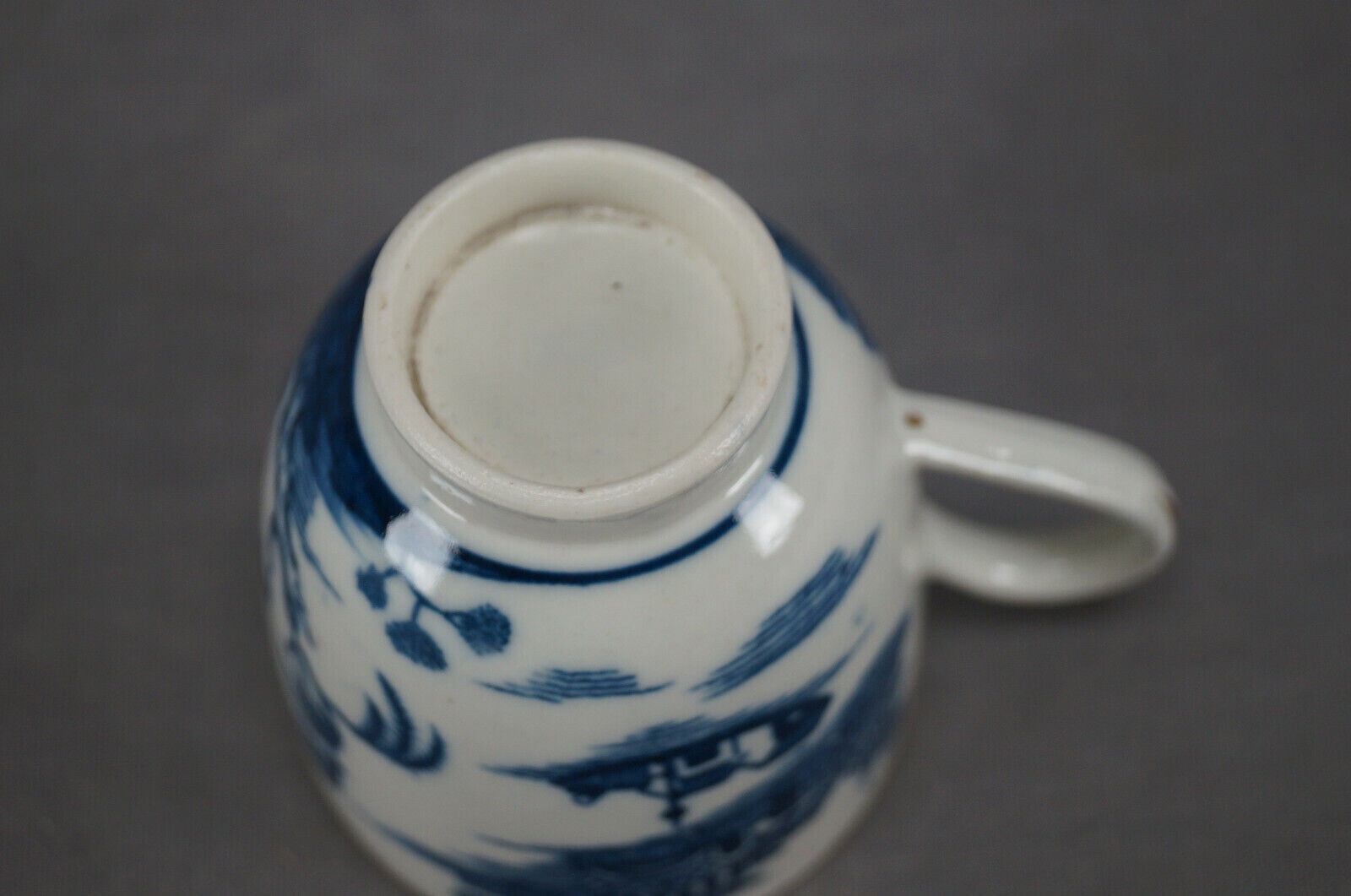 Caughley Nankin Willow Blue White & Gold Porcelain Coffee Cup Circa 1784-1799 D