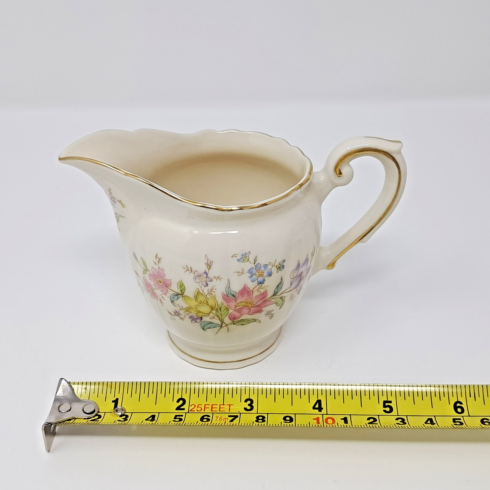Syracuse China Creamer Briarcliff Federal Shape vintage 1949-1962 pastel flowers
