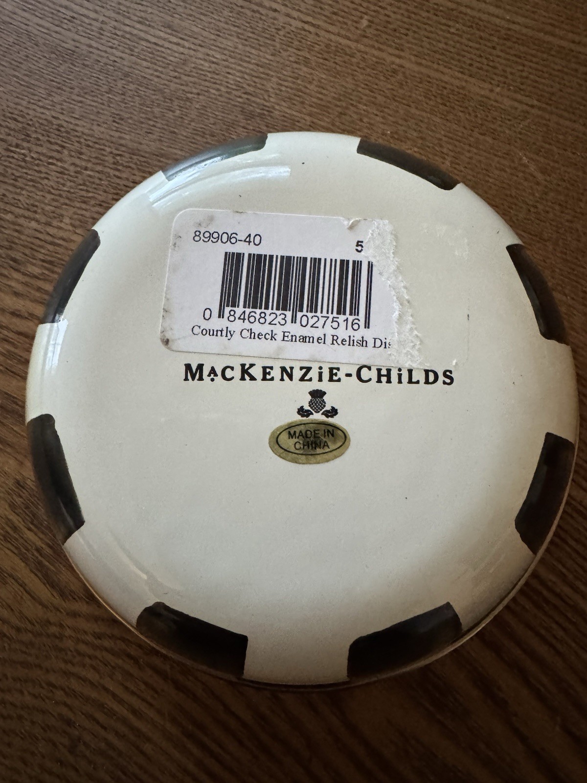 Mackenzie Childs Courtly Check New relish Dish Great For Dips And Do Dads