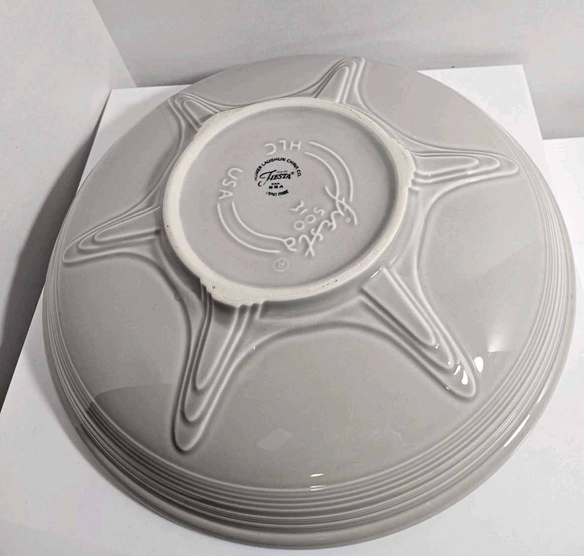 Fiesta Pearl Gray Grey Millennium Presentation Celebration Bowl Serving Fruit
