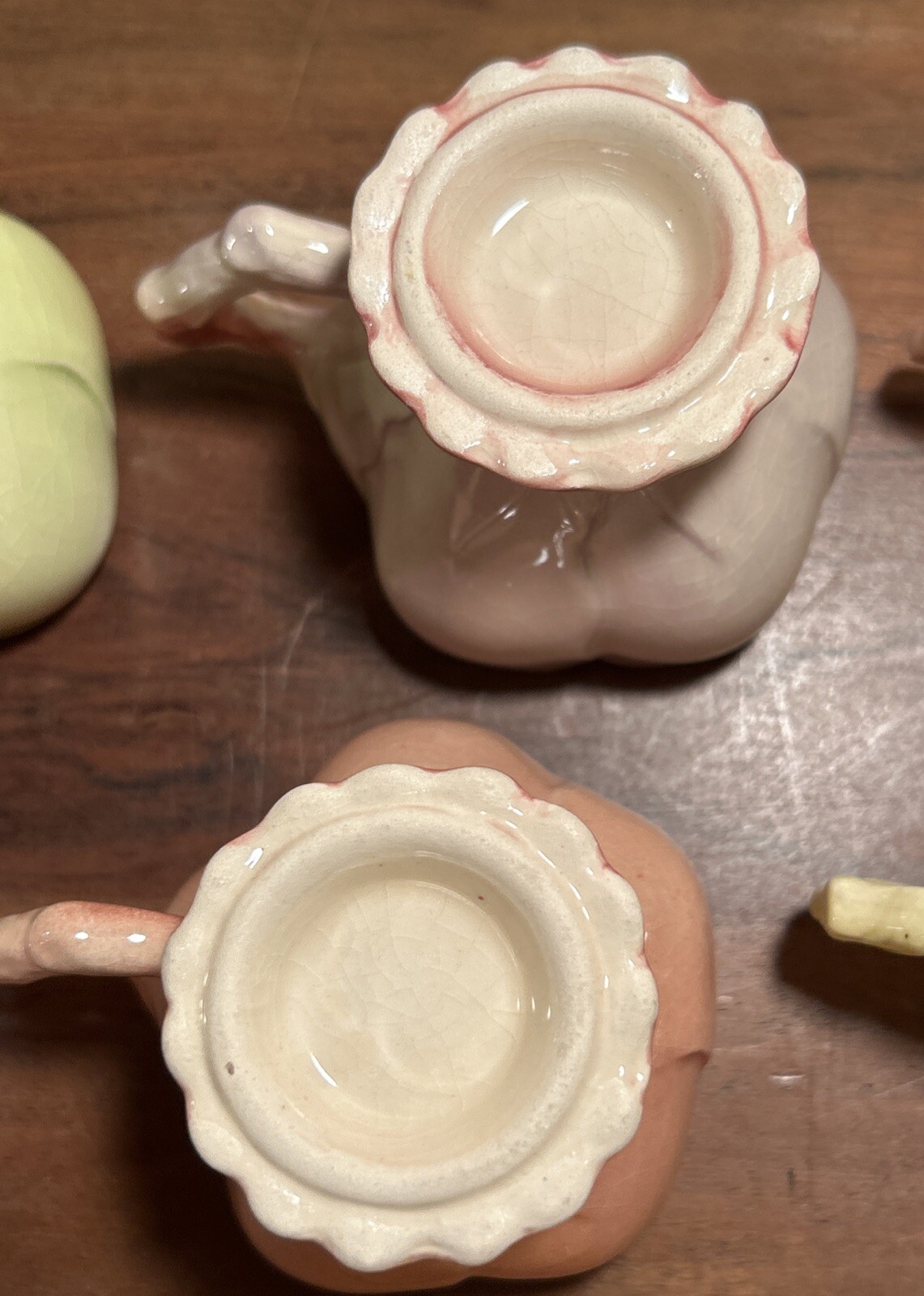 Pastel Colored Teacups And Saucers Set Of 7 Plus Sugar And Creamer