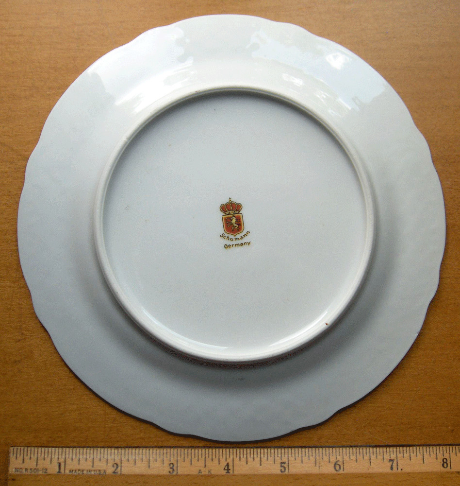 Schumann Bavaria Empress Dresden Flowers salad plate~orange tulip & rose garland