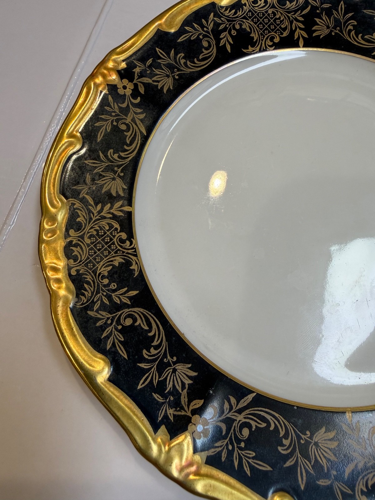 Weimar KATHARINA Cobalt Blue & Gold Salad Plate 7.75 Inch