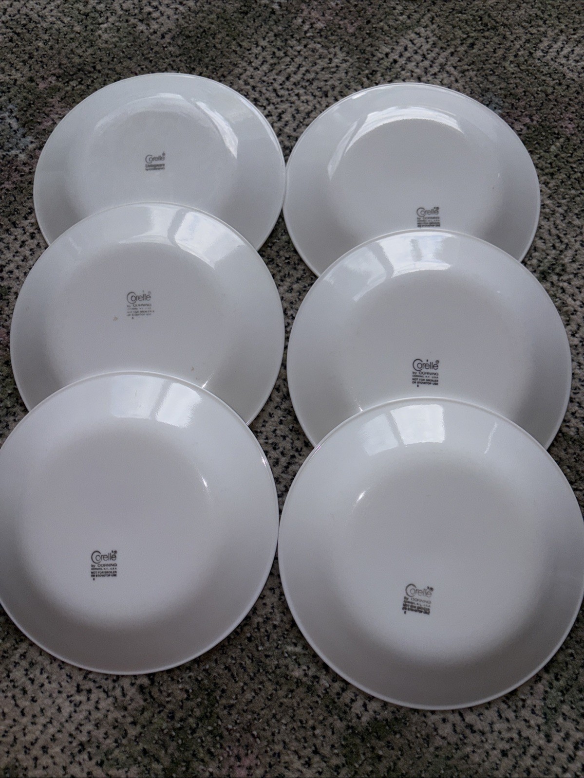 VTG Set of 6 Corelle by Corning Spring Blossom Crazy Daisy 6.75” Bread Plates