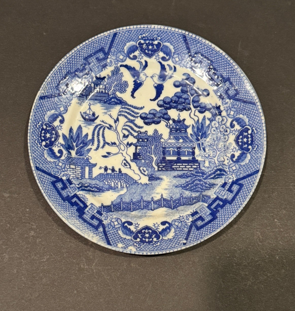Vintage 7.25” Made In Japan BLUE WILLOW Salad Plate