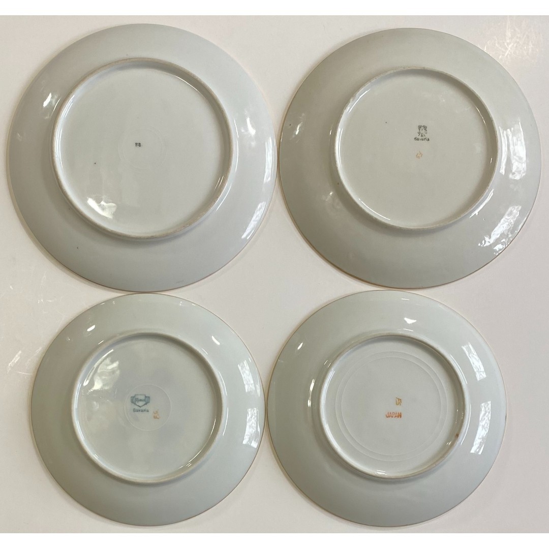 Vintage Dishes 2 Salad Plates, 2 Bread Plates, Teacup & Saucer Set Bavaria Japan