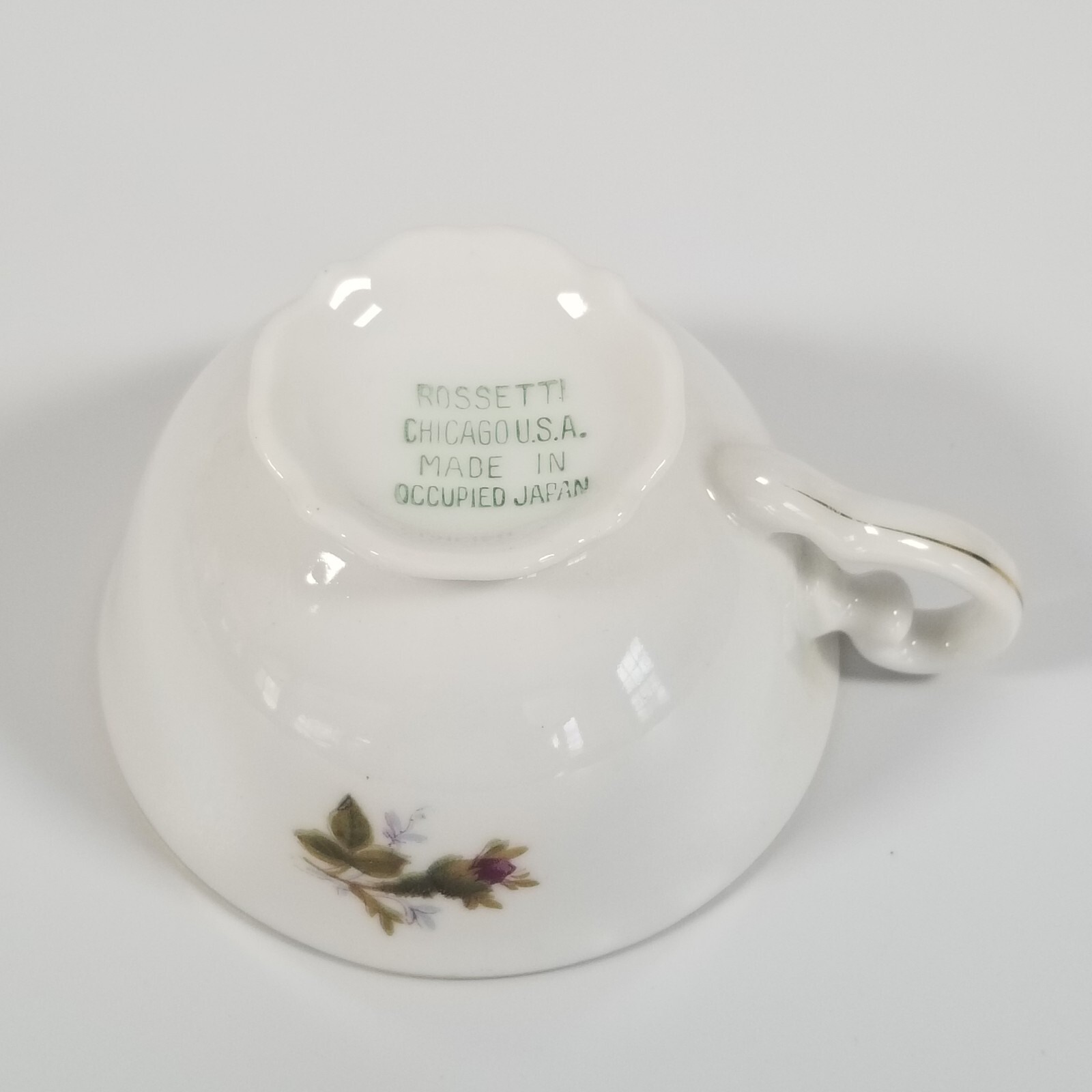 Vintage Miniature Rossetti Pink Rose Cup and Saucer Made In Occupied Japan 