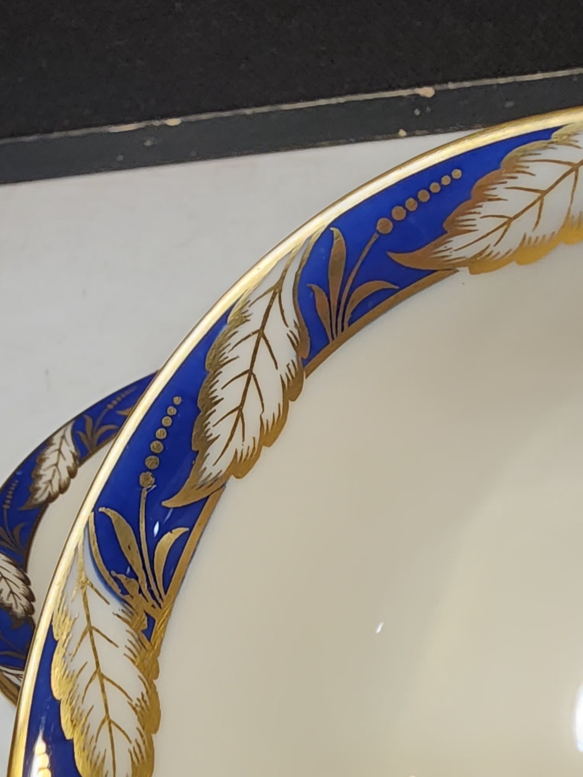 RARE – VINTAGE LENOX BELLEVUE COBALT BLUE TEA COFFEE CUP & SAUCER SET