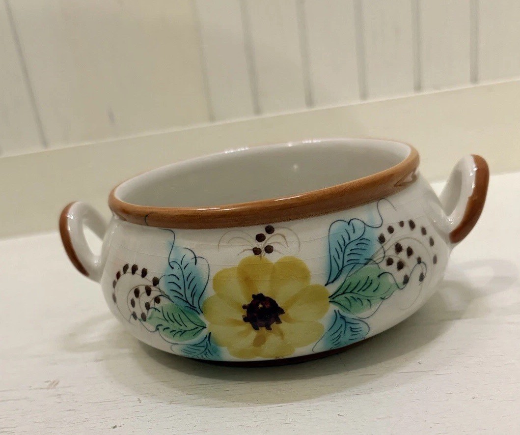 Vintage 1979 FTD Portugal Hand-painted Bowl