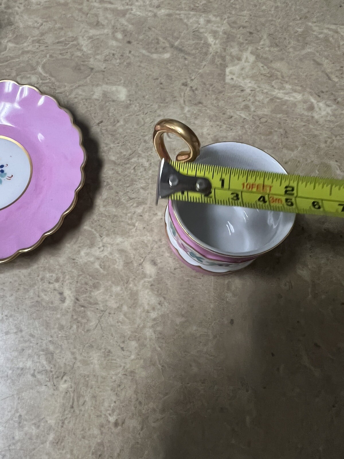 Vintage S.G.K. China Demitasse set of 3 Cup & Saucer Made In Occupied Japan