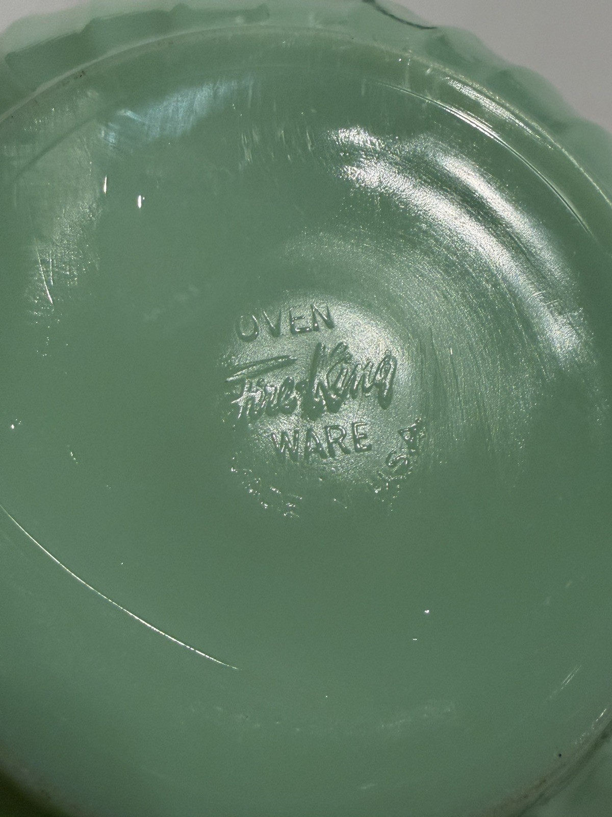 Fire-King Jadeite Swirl 8″ Mixing Bowl – Anchor Hocking Oven Ware Green Jade