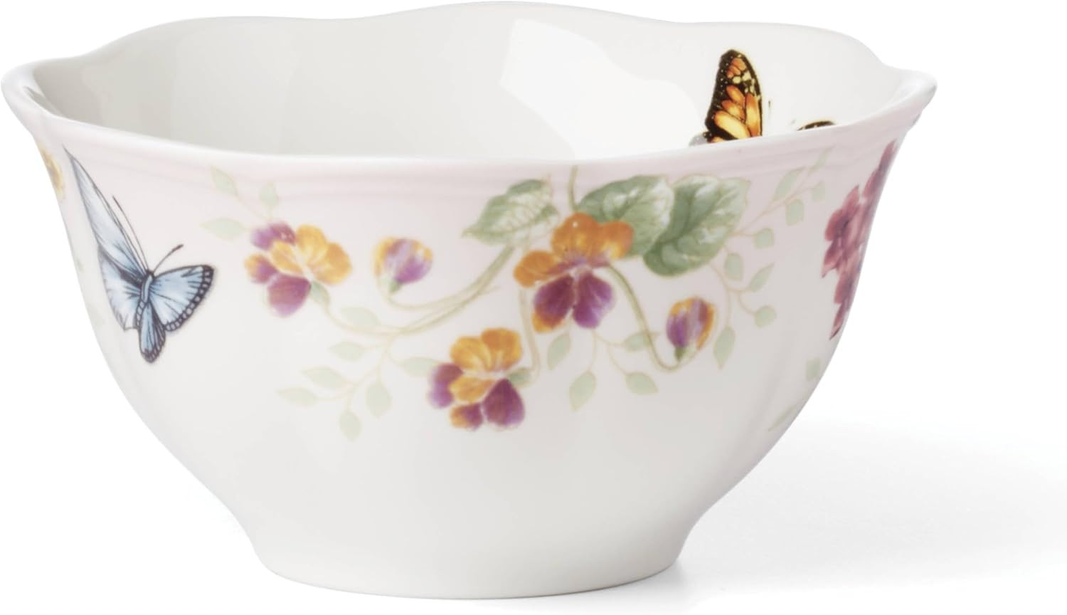 Butterfly Meadow Pink 12-Piece Dinnerware Set, Service for 4, Porcelain