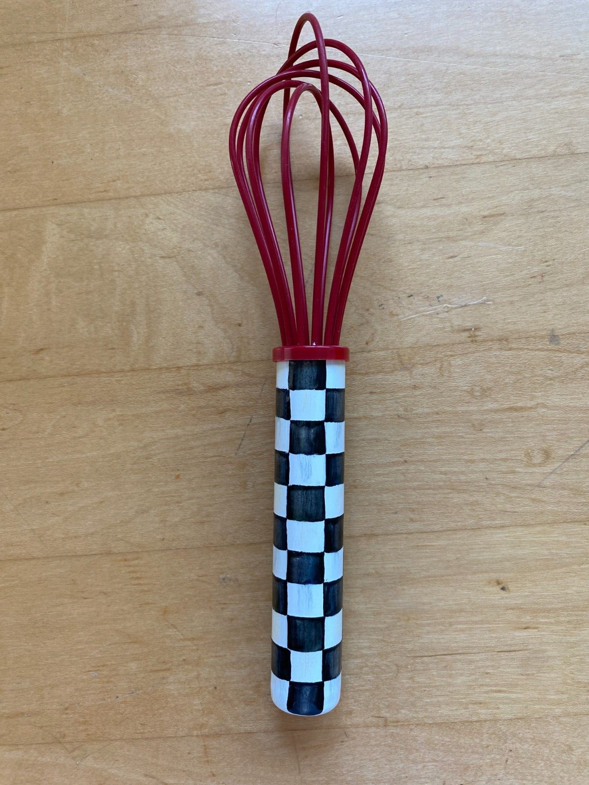 MacKenzie Childs Whisk Courtly Check w/Red Small NEW in Box Retired