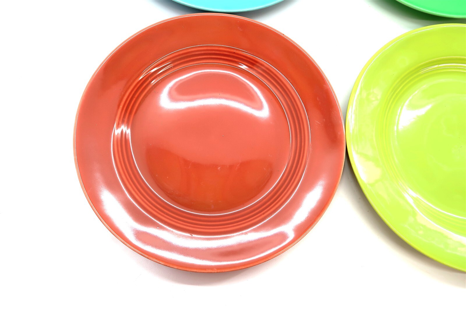 x8 Vintage HOMER LAUGHLIN HARLEQUIN 9 1/4″ Dinner Plates mixed colors NICE LOT!!