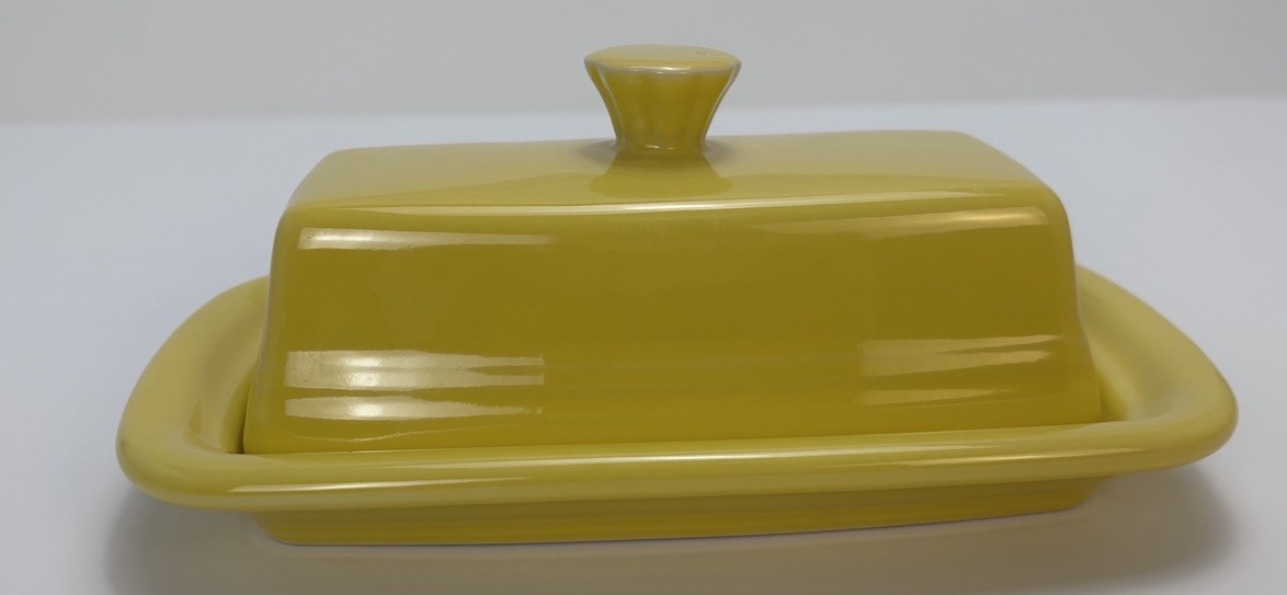 Fiesta Fiestaware Sunflower Yellow Covered Large Butter Dish Homer Laughlin USA