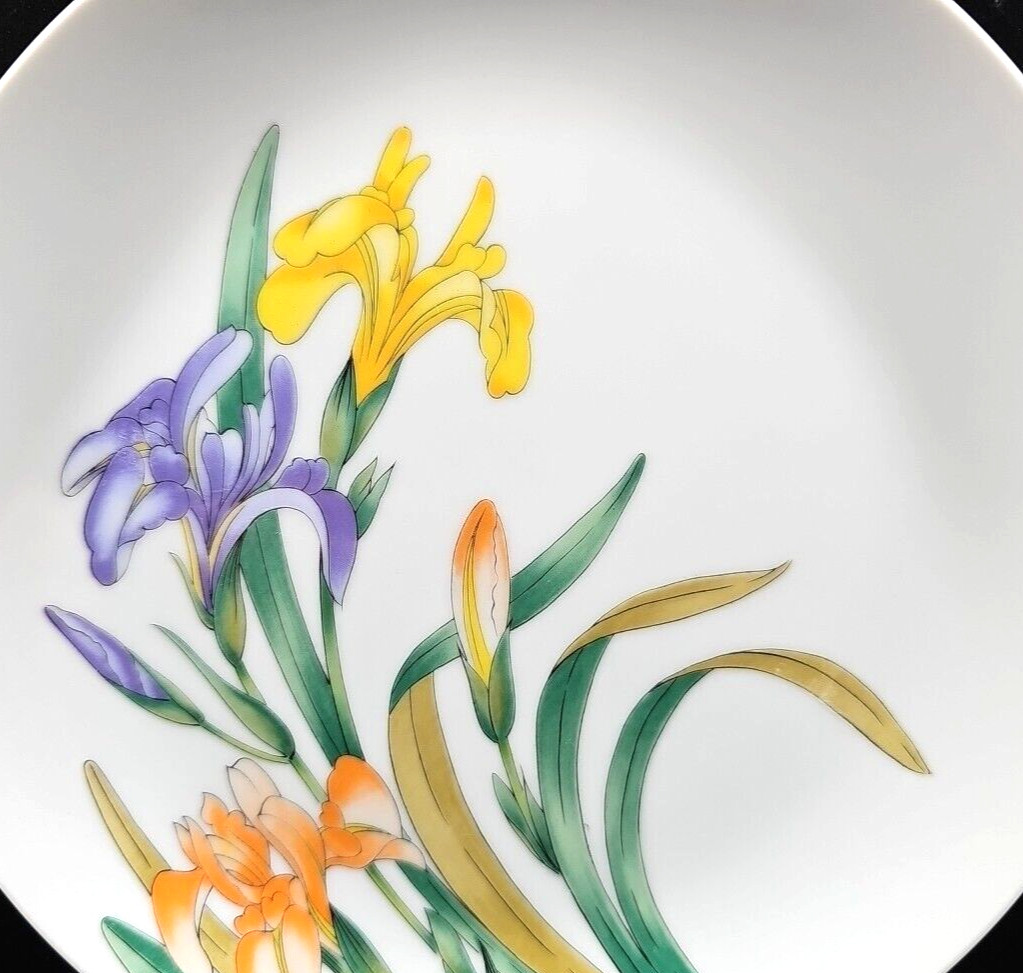 6 Shafford Jardin Des Iris Salad Plate Set Vintage Floral Dishes Japan Retro Lot