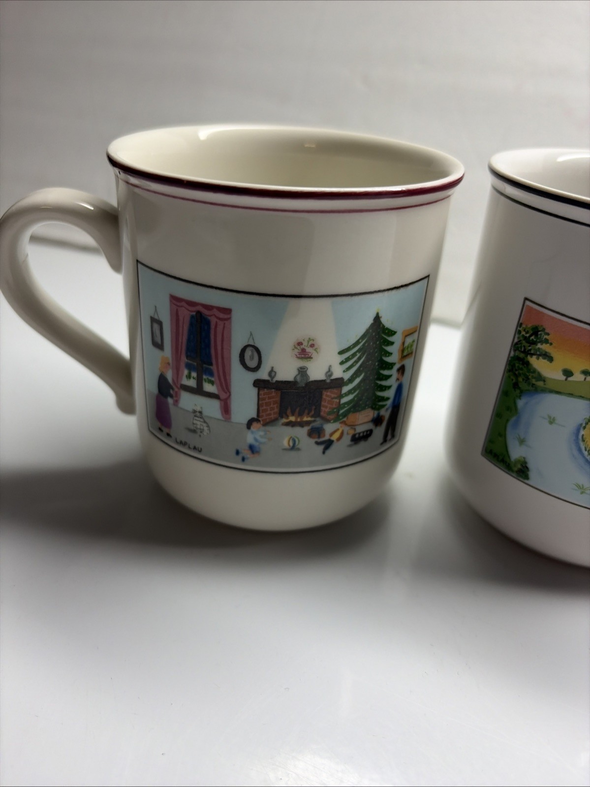 Lot of 3 Villeroy & Boch Naif Coffee Tea Mugs Christmas