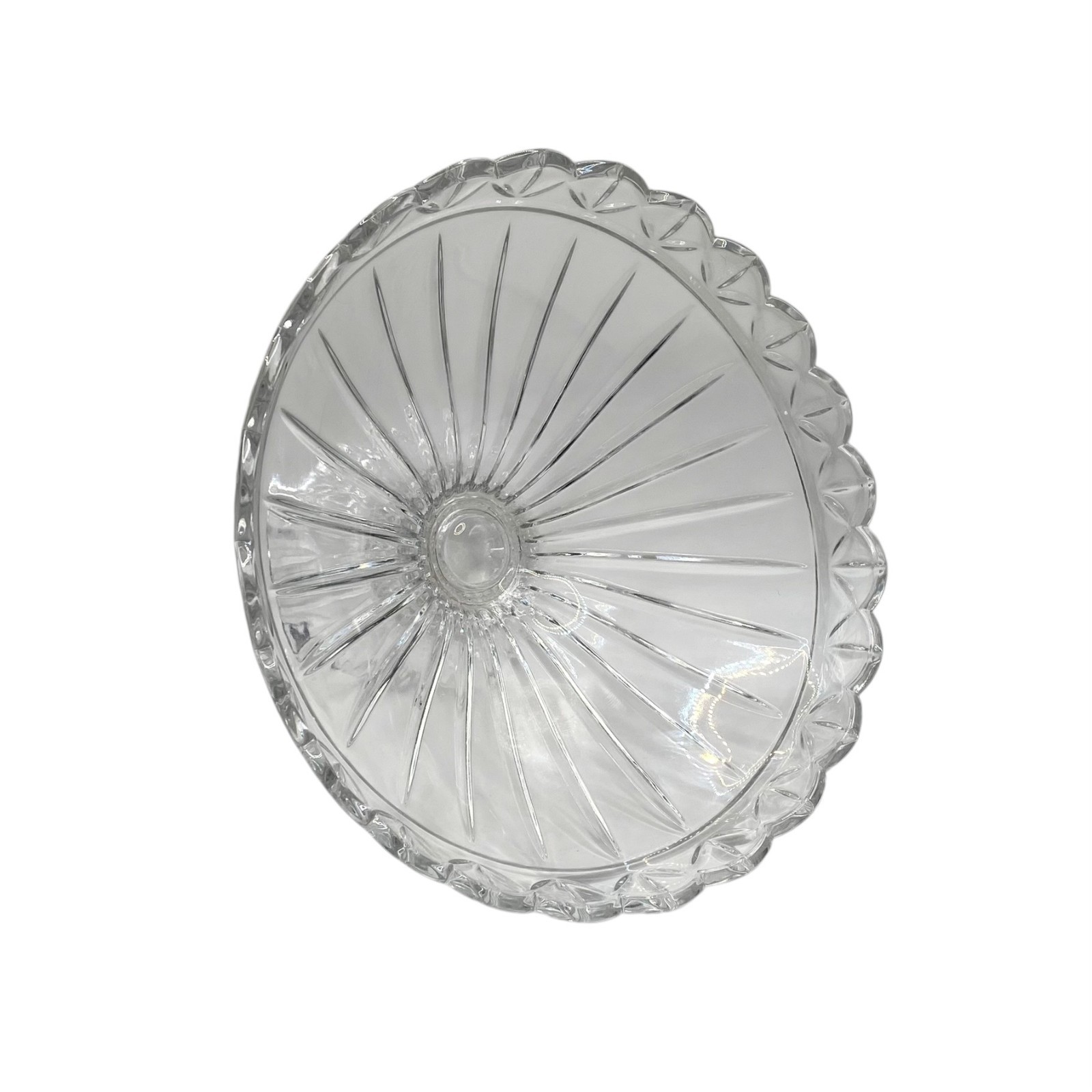 Shannon by Godinger Olympia Clear Crystal Pedestal Compote Pineapple Bowl