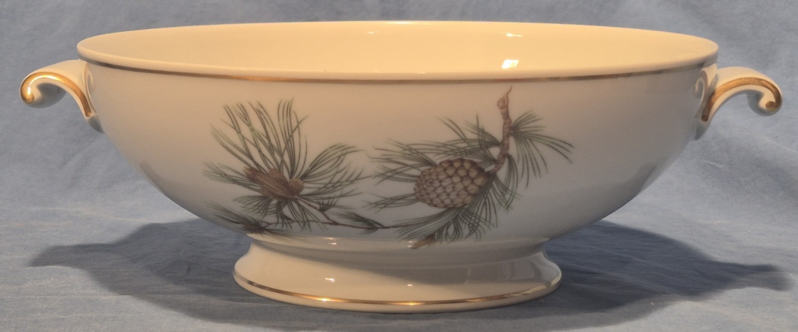 Rosenthal Aida PINE NEEDLE 9″ Round Vegetable Bowl w/ Lid, Germany EUC
