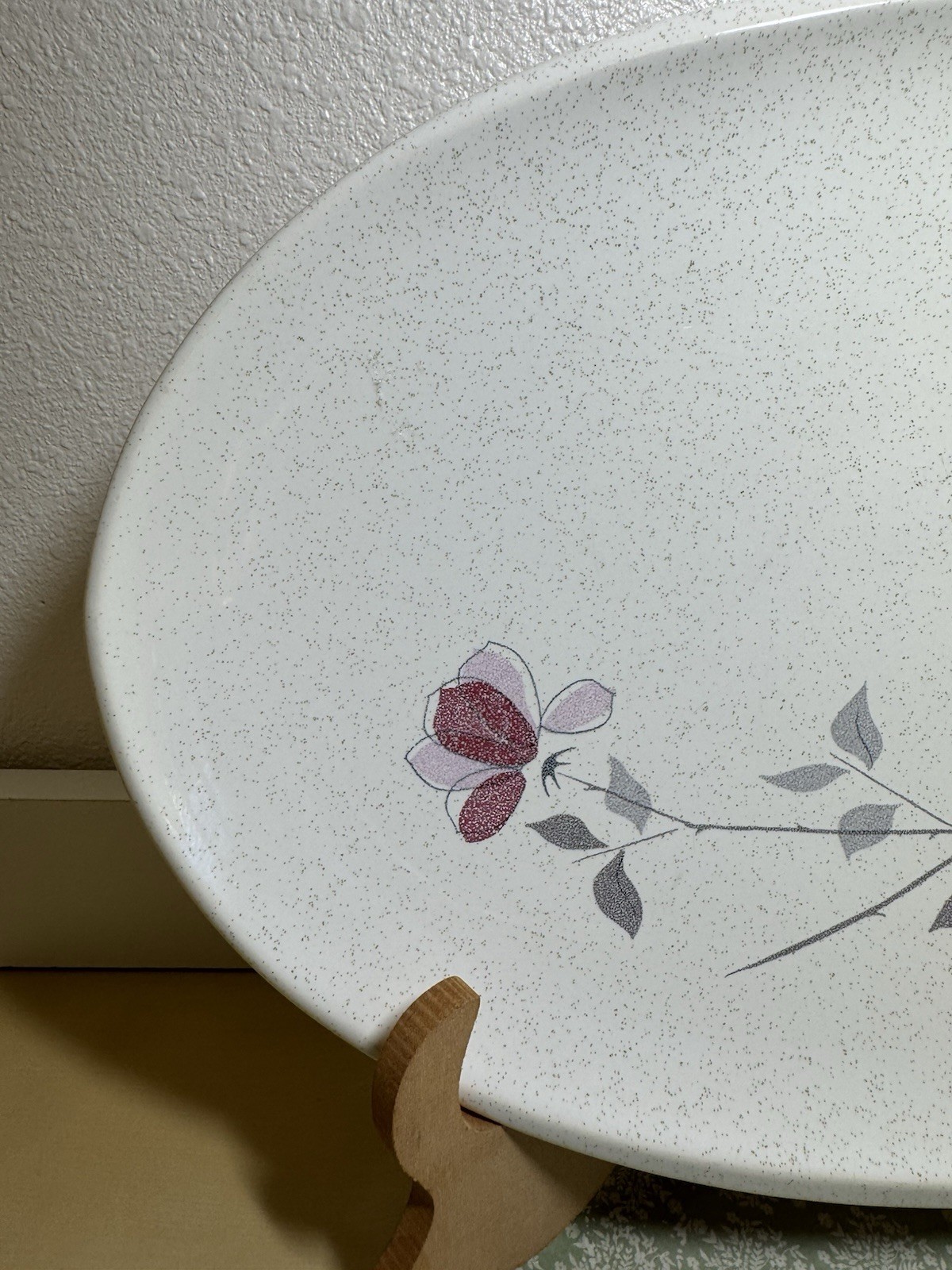 Franciscan Duet Rose 13” Oval Serving Platter USA c.1956-1967 FAST SHIPPING