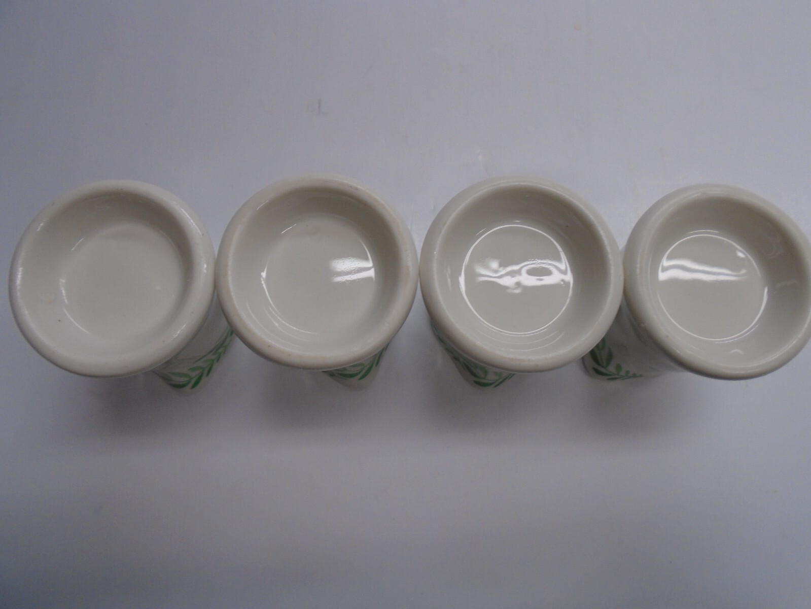 Vintage 1 OZ. RESTAURANT CREAMERS – “FERN” DESIGN – Matched Set of (4) – NOS