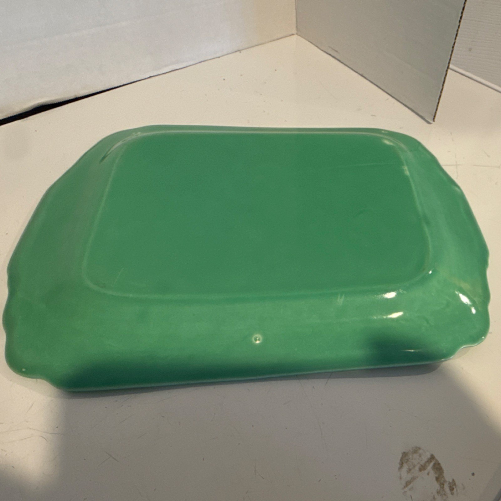 VTG Homer Laughlin Riviera batter tray in original green. Fiesta 11 3/4 inches ￼