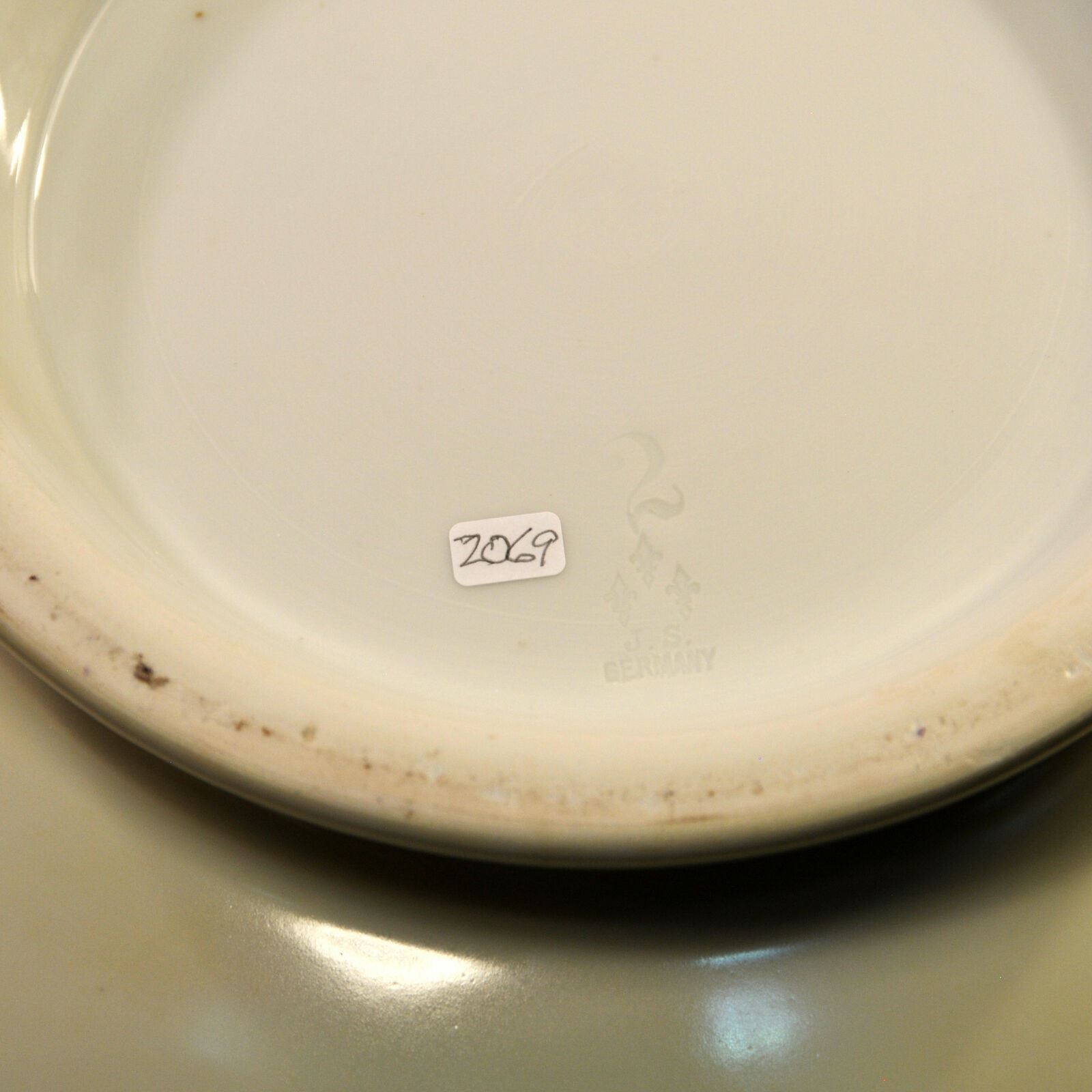 Punch Set Bowl 10 Cups Schachtel Charlottenbrunn Silesia Hand Painted 1899-1918