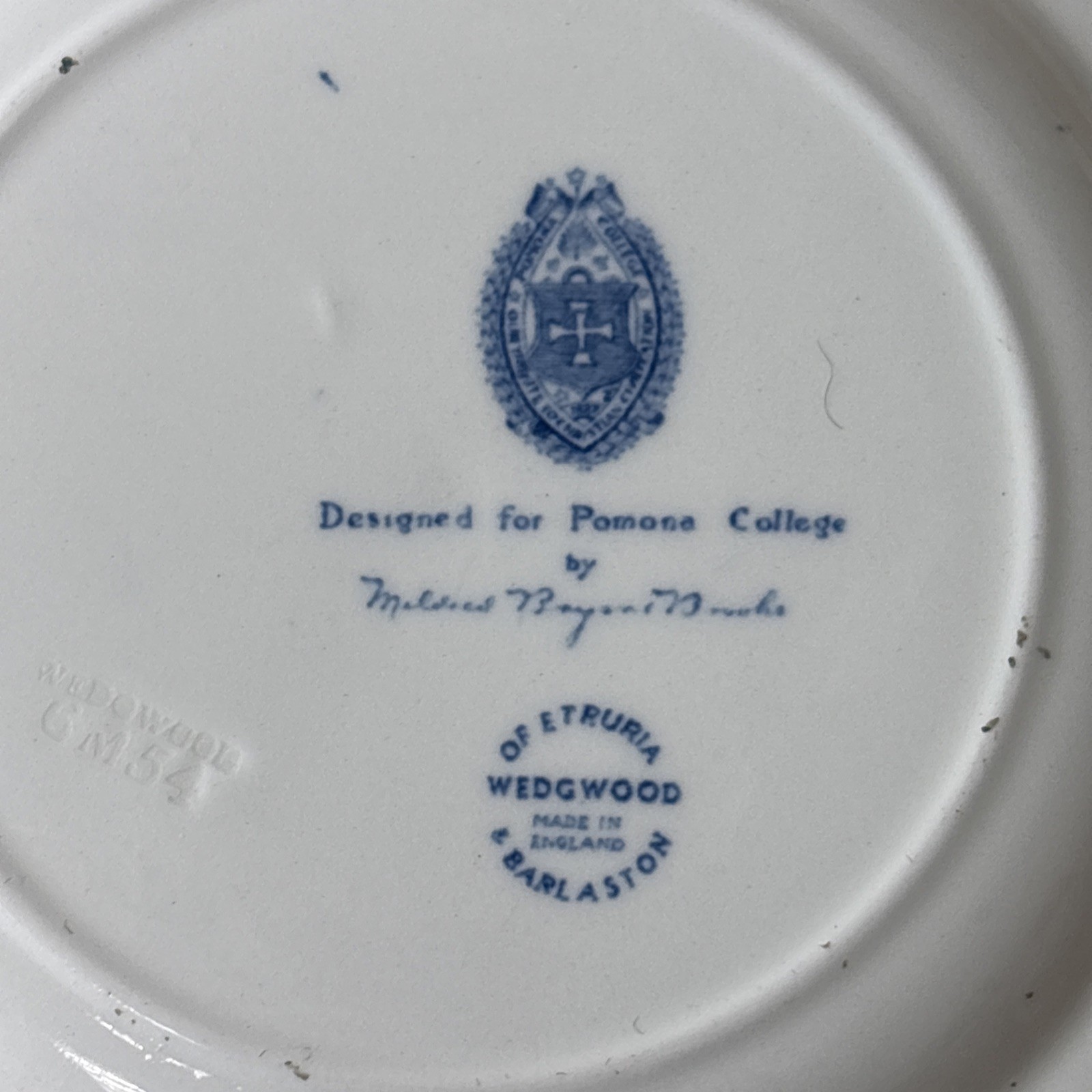 Pomona College Blue by Wedgwood Bread Plate Set of 4