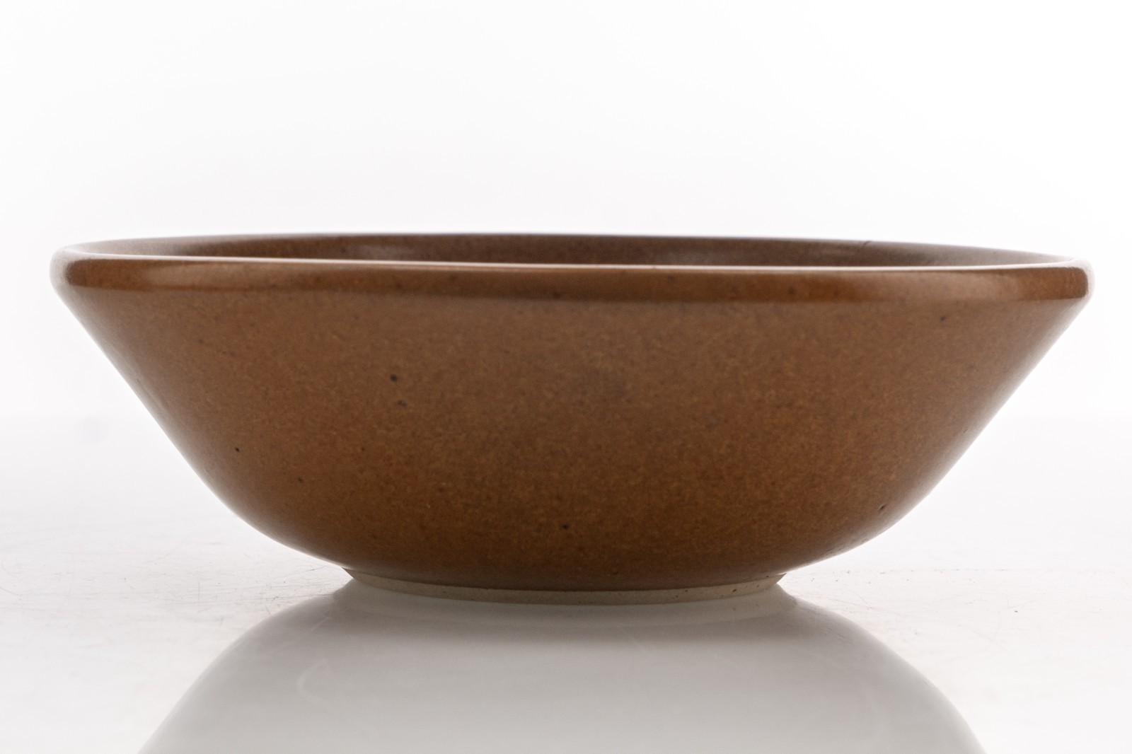 Lozart High Temperature Ceramics Stoneware Bowl 7x2in 1lbs Brown-Orange Used VG