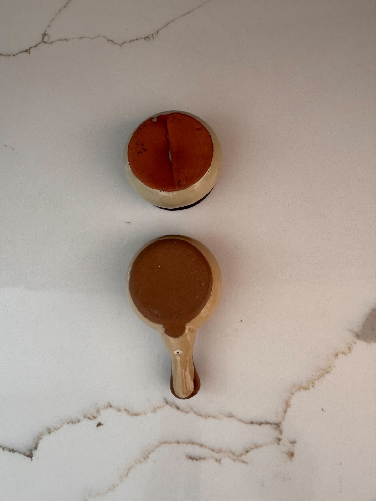Vintage Mini Brown Drip Glaze Stoneware Bowls With Handle Crock Pot Style Set