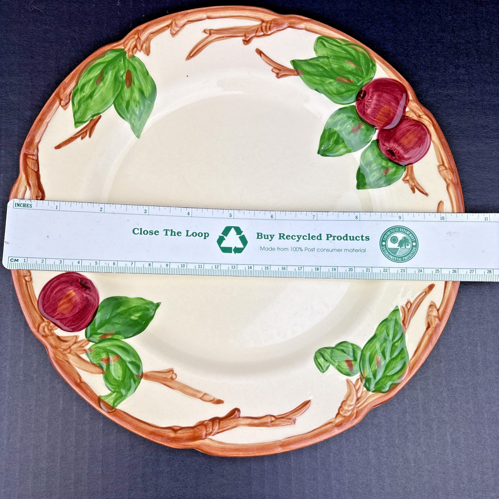 Set of 2 Franciscan Apple Dinner Plates 10 1/2″ Vintage 1963-64 FREE Shipping