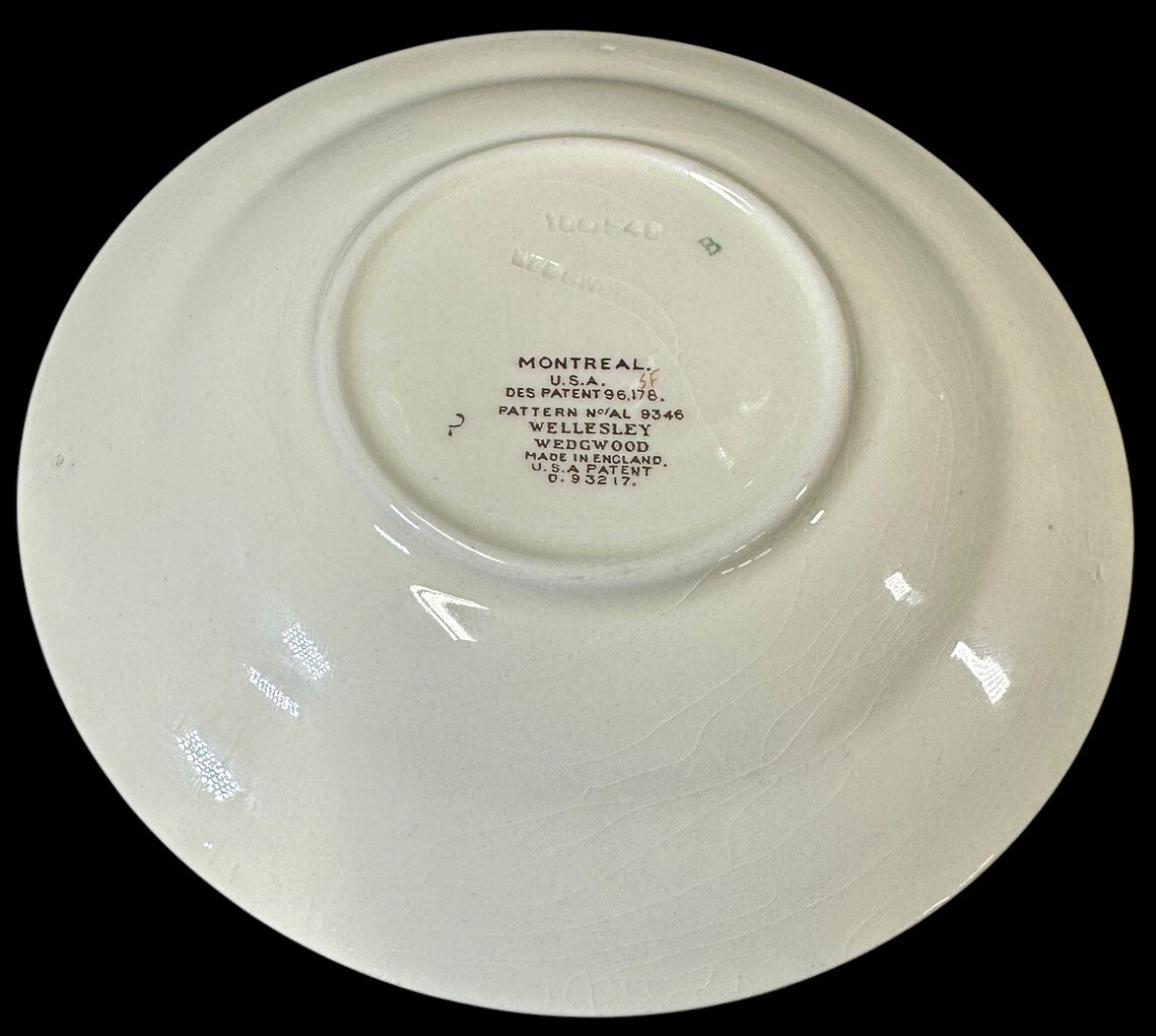 Vintage WEDGEWOOD WELLESLEY MONTREAL Floral Tea Saucers ~ Multiple Available.
