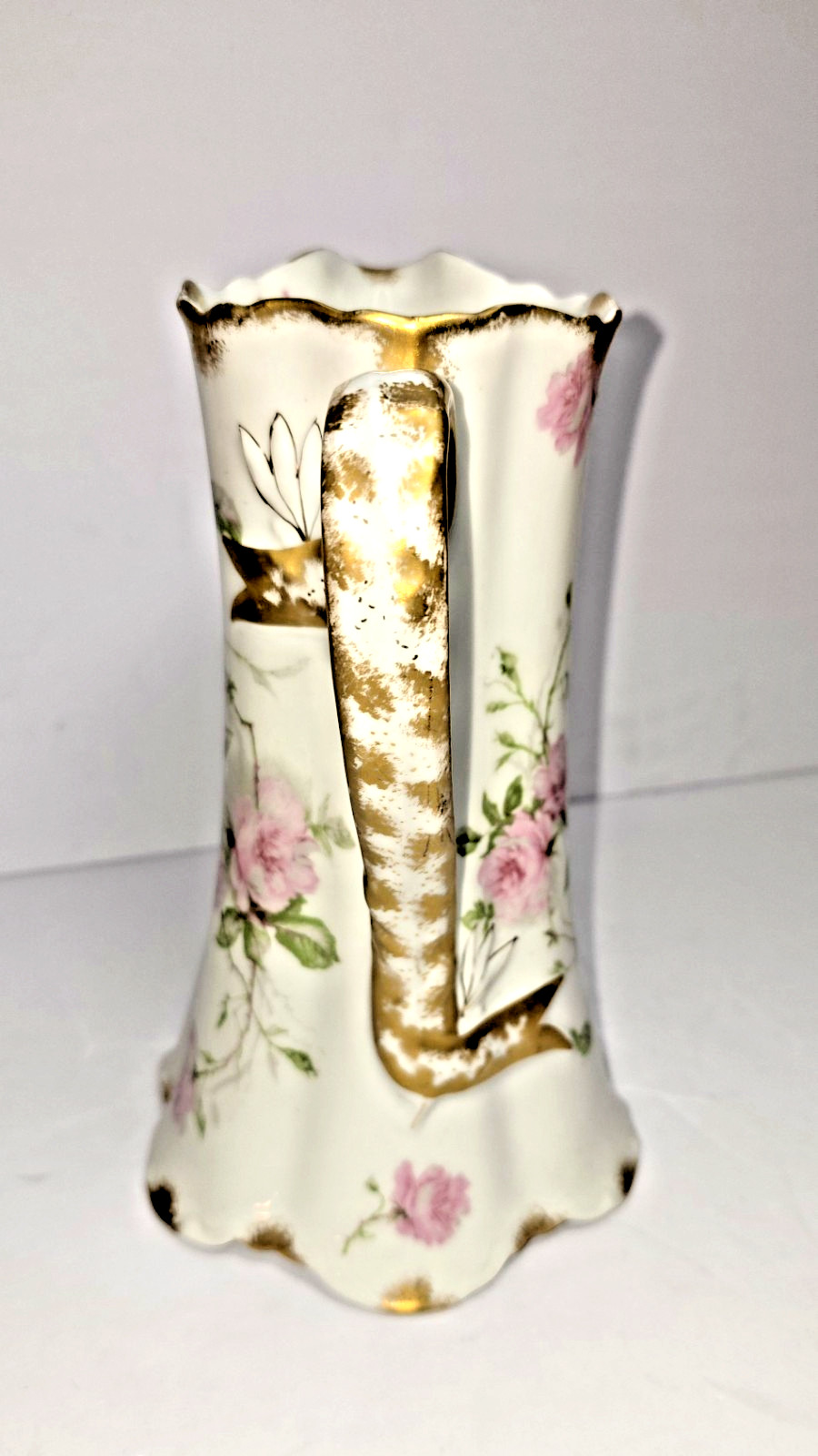 Limoges Haviland – Baltimore Rose – 9 in. Pink Schleiger 1151 Pitcher / Tankard