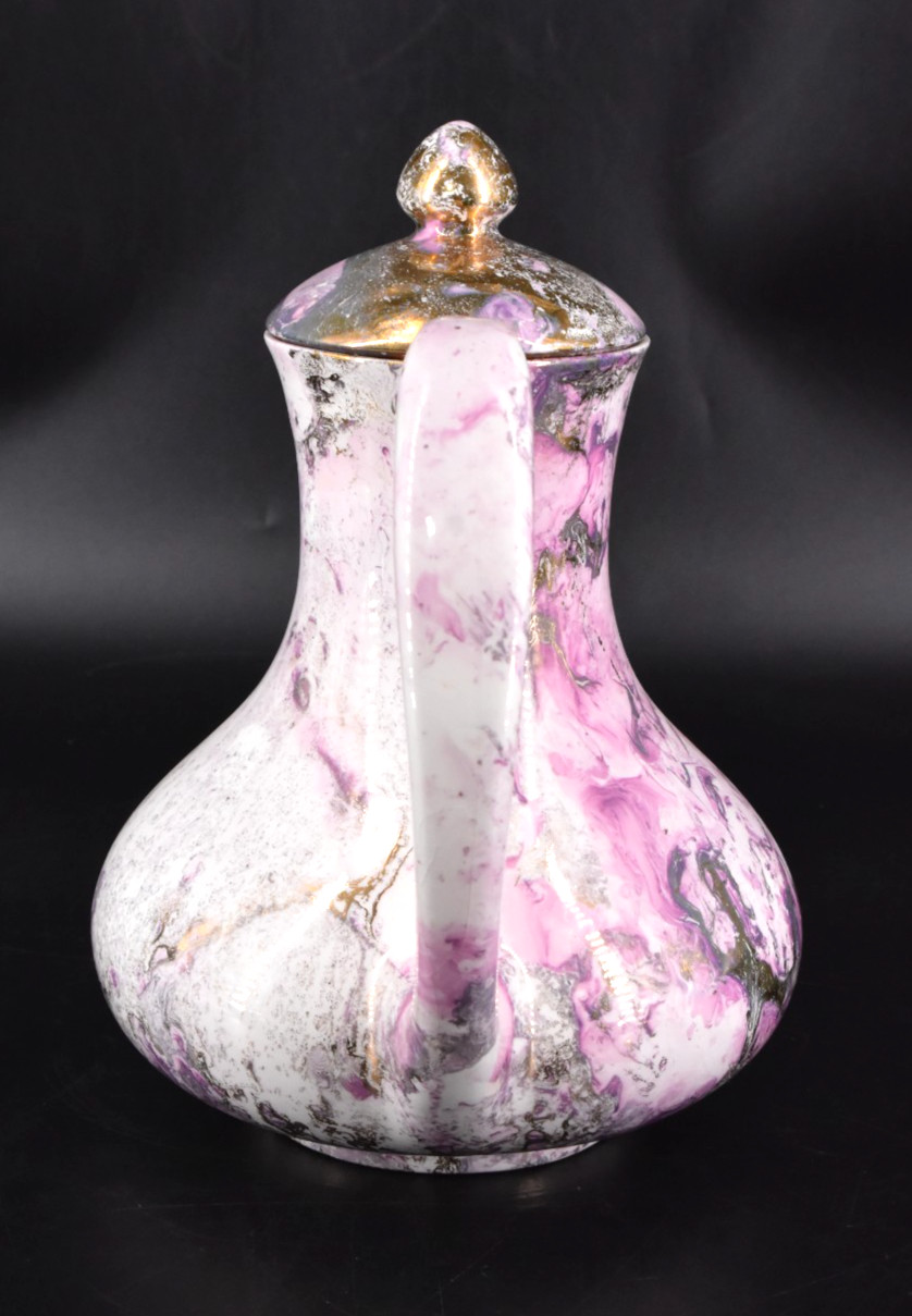 Vintage SASCHA BRASTOFF Surf Ballet Pink Coffee Pot Large 10 3/8″