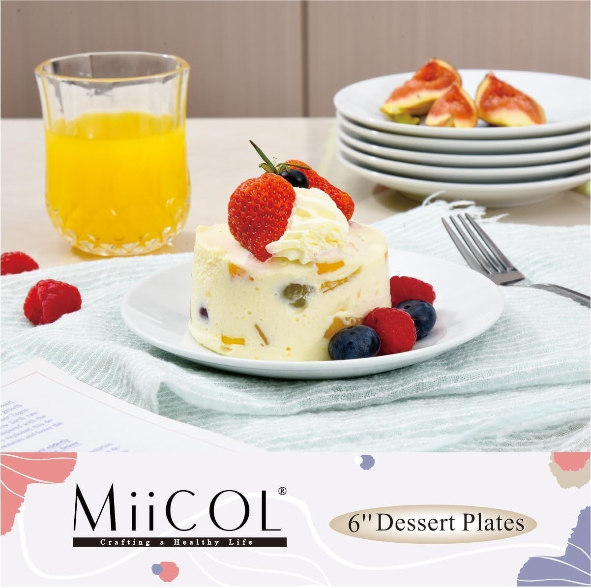 Elegant Set of 6 Ceramic 6-Inch Dessert Plates – Versatile White Appetizer Ware