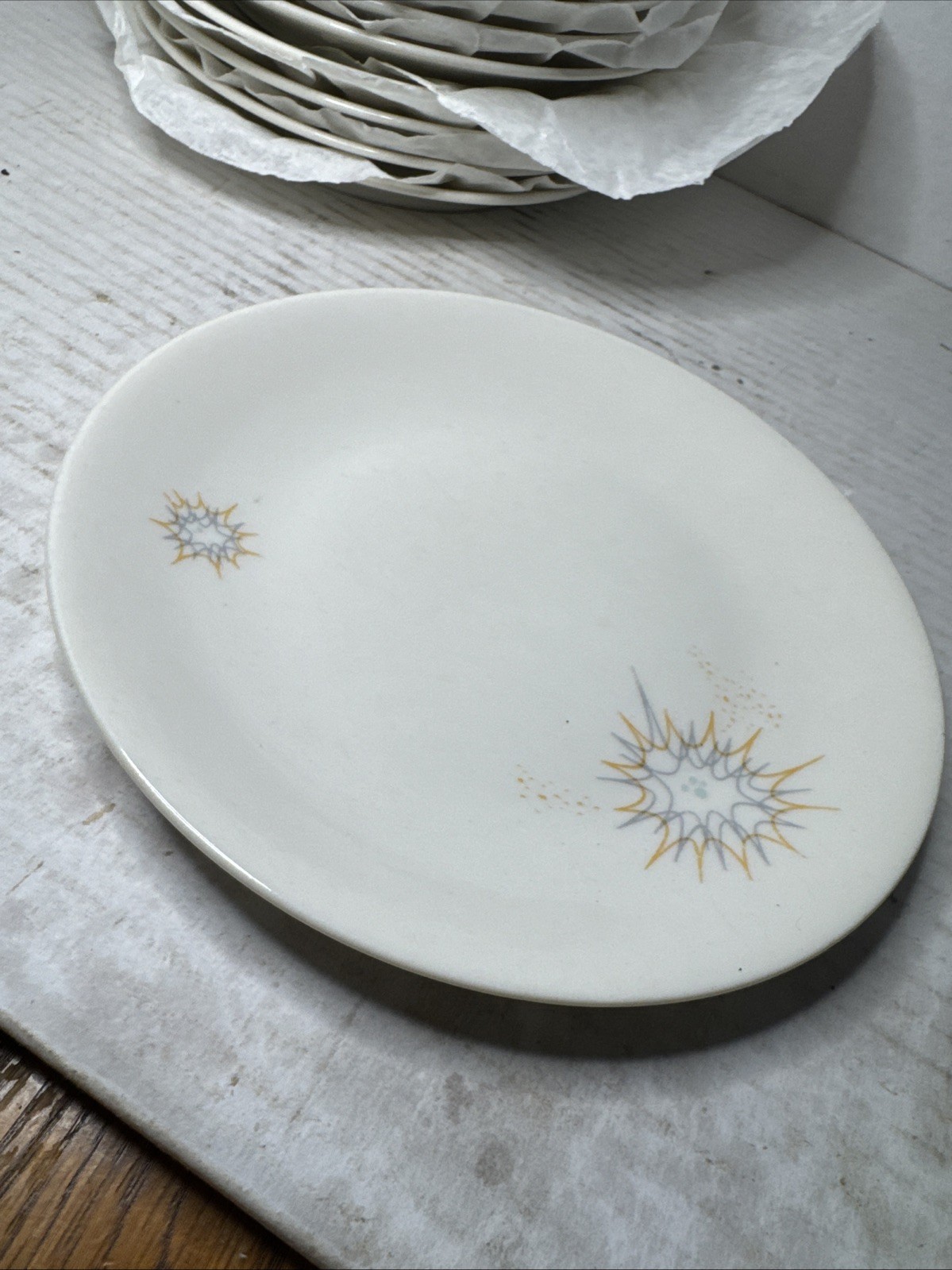 MCM Iroquois Impromptu by Ben Seibel Atomic Burst 6.5” Small Plate USA 1956 Dl