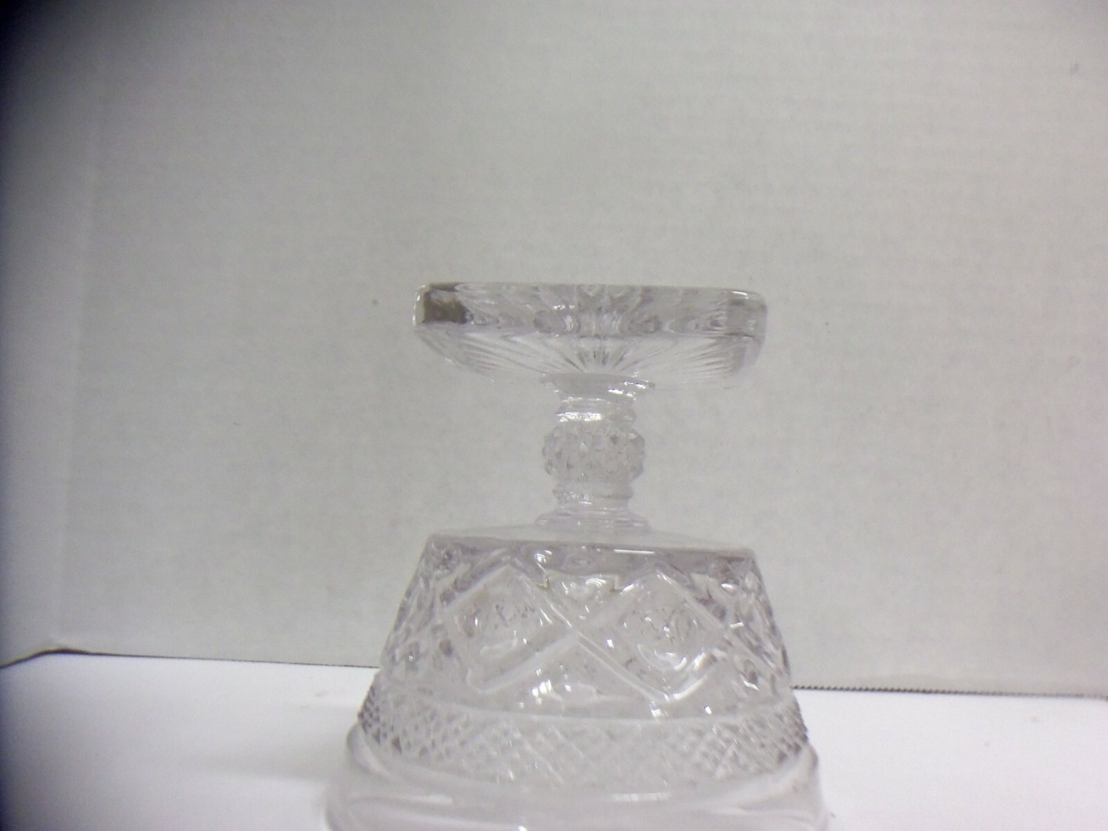 Single Clear Glass Footed Dessert Cup See Picture For Design 3 3/4″ Tall X 3 3/4