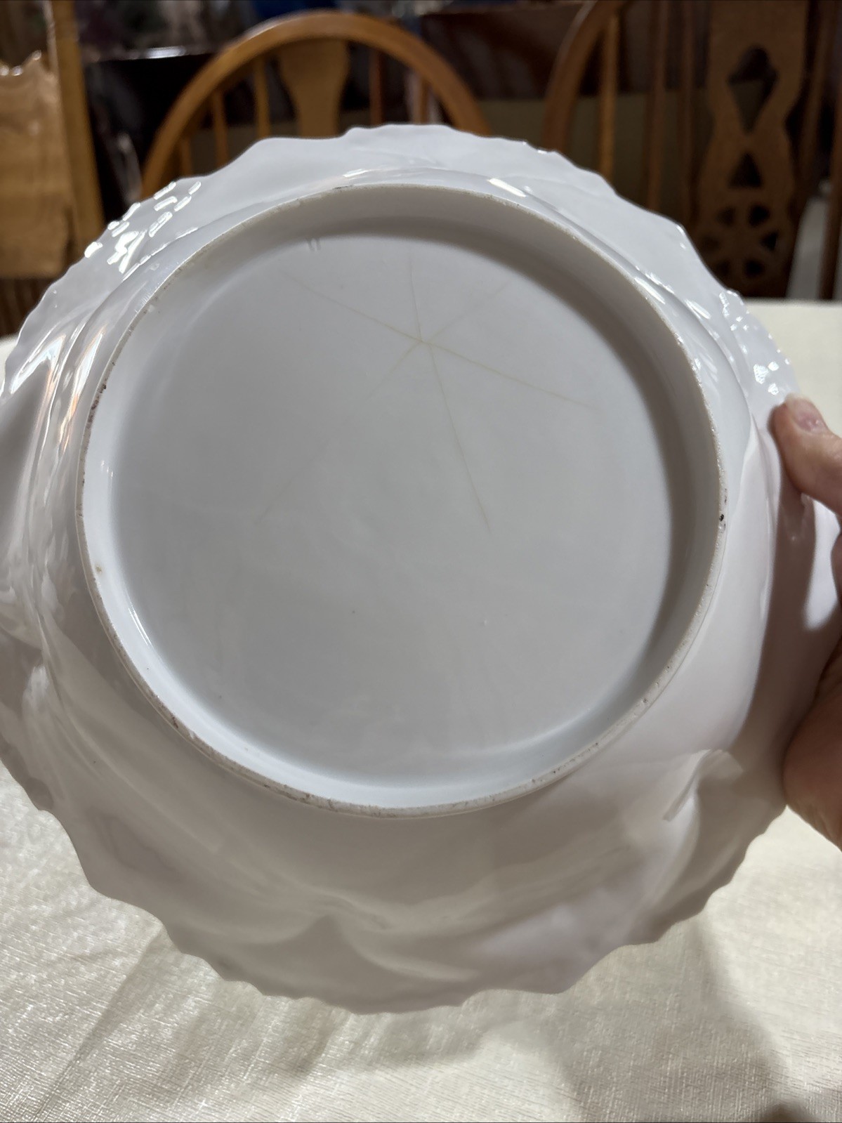 Vintage RS Prussia Porcelain Serving Bowl 10″ Beautiful Purple Floral Design. DD