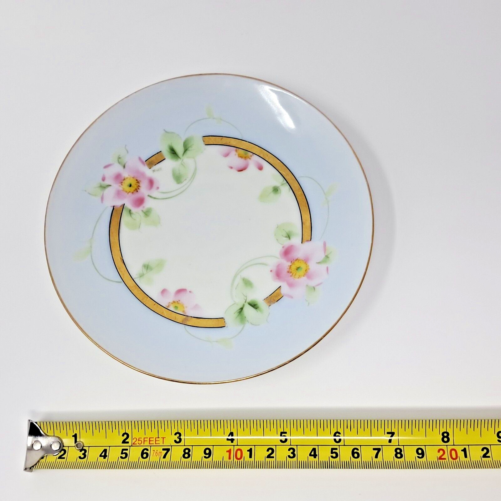 Pickard 6.75″ Dessert Plate antique Hand Painted porcelain c. 1918 pink flowers