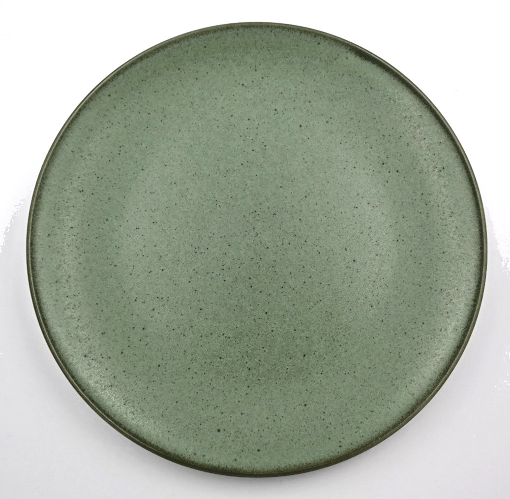 Elite Olive Green Stoneware Dinner Plate Matte Finish